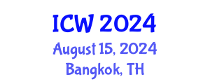 International Conference on Water (ICW) August 15, 2024 - Bangkok, Thailand