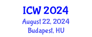 International Conference on Water (ICW) August 22, 2024 - Budapest, Hungary