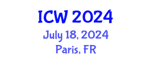 International Conference on Water (ICW) July 18, 2024 - Paris, France
