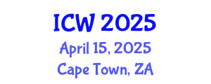 International Conference on Water (ICW) April 15, 2025 - Cape Town, South Africa