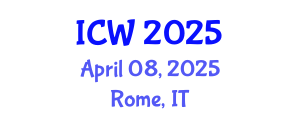 International Conference on Water (ICW) April 08, 2025 - Rome, Italy