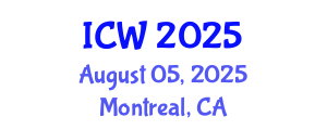 International Conference on Water (ICW) August 05, 2025 - Montreal, Canada