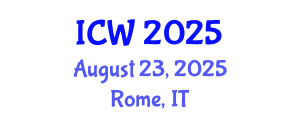 International Conference on Water (ICW) August 23, 2025 - Rome, Italy