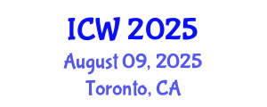 International Conference on Water (ICW) August 09, 2025 - Toronto, Canada