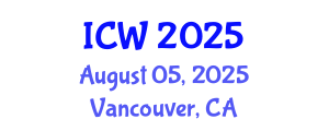 International Conference on Water (ICW) August 05, 2025 - Vancouver, Canada