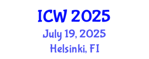International Conference on Water (ICW) July 19, 2025 - Helsinki, Finland