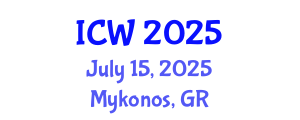 International Conference on Water (ICW) July 15, 2025 - Mykonos, Greece