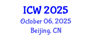 International Conference on Water (ICW) October 06, 2025 - Beijing, China