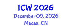 International Conference on Water (ICW) December 09, 2026 - Macau, China International Conference on Water (ICW) December 09, 2026 - Macau, China