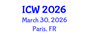 International Conference on Water (ICW) March 30, 2026 - Paris, France International Conference on Water (ICW) March 30, 2026 - Paris, France