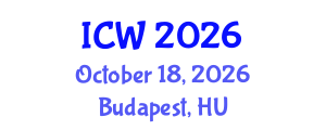 International Conference on Water (ICW) October 18, 2026 - Budapest, Hungary International Conference on Water (ICW) October 18, 2026 - Budapest, Hungary