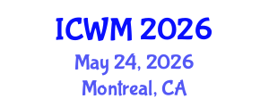 International Conference on Water Management (ICWM) May 24, 2026 - Montreal, Canada