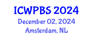 International Conference on Water Pollution and Biological Sciences (ICWPBS) December 02, 2024 - Amsterdam, Netherlands