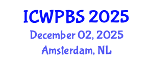 International Conference on Water Pollution and Biological Sciences (ICWPBS) December 02, 2025 - Amsterdam, Netherlands