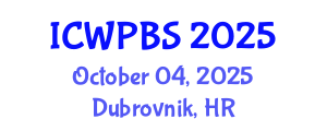 International Conference on Water Pollution and Biological Sciences (ICWPBS) October 04, 2025 - Dubrovnik, Croatia