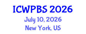 International Conference on Water Pollution and Biological Sciences (ICWPBS) July 10, 2026 - New York, United States International Conference on Water Pollution and Biological Sciences (ICWPBS) July 10, 2026 - New York, United States