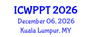 International Conference on Water Pollution and Purification Technologies (ICWPPT) December 06, 2026 - Kuala Lumpur, Malaysia International Conference on Water Pollution and Purification Technologies (ICWPPT) December 06, 2026 - Kuala Lumpur, Malaysia