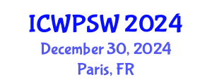 International Conference on Water Pollution and Safe Water (ICWPSW) December 30, 2024 - Paris, France