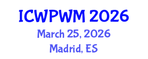 International Conference on Water Purification and Wastewater Management (ICWPWM) March 25, 2026 - Madrid, Spain