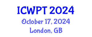 International Conference on Water Purification Technologies (ICWPT) October 17, 2024 - London, United Kingdom