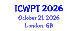 International Conference on Water Purification Technologies (ICWPT) October 21, 2026 - London, United Kingdom