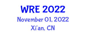 International Conference on Water Resource and Environment (WRE) November 01, 2022 - Xi'an, China