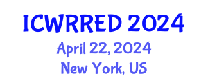 International Conference on Water Resources and Renewable Energy Development (ICWRRED) April 22, 2024 - New York, United States