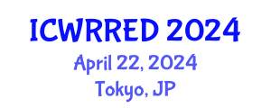International Conference on Water Resources and Renewable Energy Development (ICWRRED) April 22, 2024 - Tokyo, Japan
