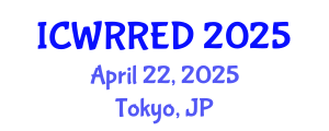 International Conference on Water Resources and Renewable Energy Development (ICWRRED) April 22, 2025 - Tokyo, Japan
