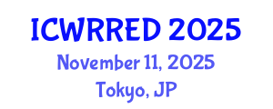 International Conference on Water Resources and Renewable Energy Development (ICWRRED) November 11, 2025 - Tokyo, Japan