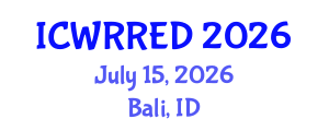 International Conference on Water Resources and Renewable Energy Development (ICWRRED) July 15, 2026 - Bali, Indonesia