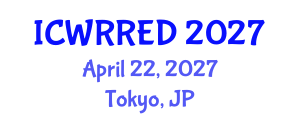 International Conference on Water Resources and Renewable Energy Development (ICWRRED) April 22, 2027 - Tokyo, Japan International Conference on Water Resources and Renewable Energy Development (ICWRRED) April 22, 2027 - Tokyo, Japan