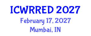 International Conference on Water Resources and Renewable Energy Development (ICWRRED) February 17, 2027 - Mumbai, India International Conference on Water Resources and Renewable Energy Development (ICWRRED) February 17, 2027 - Mumbai, India