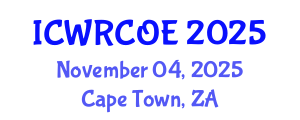 International Conference on Water Resources, Coastal and Ocean Engineering (ICWRCOE) November 04, 2025 - Cape Town, South Africa