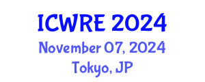 International Conference on Water Resources Engineering (ICWRE) November 07, 2024 - Tokyo, Japan