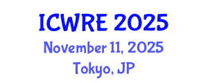 International Conference on Water Resources Engineering (ICWRE) November 11, 2025 - Tokyo, Japan