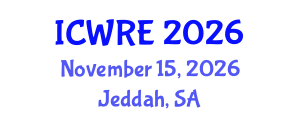 International Conference on Water Resources Engineering (ICWRE) November 15, 2026 - Jeddah, Saudi Arabia