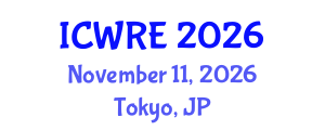 International Conference on Water Resources Engineering (ICWRE) November 11, 2026 - Tokyo, Japan