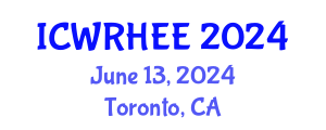 International Conference on Water Resources, Hydrology, Ecology and Environment (ICWRHEE) June 13, 2024 - Toronto, Canada