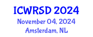 International Conference on Water Resources Sustainable Development (ICWRSD) November 04, 2024 - Amsterdam, Netherlands