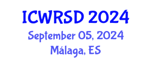 International Conference on Water Resources Sustainable Development (ICWRSD) September 05, 2024 - Málaga, Spain