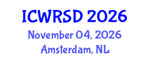 International Conference on Water Resources Sustainable Development (ICWRSD) November 04, 2026 - Amsterdam, Netherlands