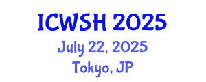 International Conference on Water, Sanitation and Health (ICWSH) July 22, 2025 - Tokyo, Japan