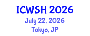 International Conference on Water, Sanitation and Health (ICWSH) July 22, 2026 - Tokyo, Japan