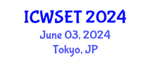 International Conference on Water Sciences, Engineering and Technology (ICWSET) June 03, 2024 - Tokyo, Japan
