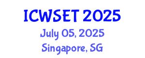 International Conference on Water Sciences, Engineering and Technology (ICWSET) July 05, 2025 - Singapore, Singapore