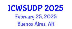 International Conference on Water-Sensitive Urban Design and Policy (ICWSUDP) February 25, 2025 - Buenos Aires, Argentina