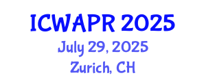 International Conference on Wavelet Analysis and Pattern Recognition (ICWAPR) July 29, 2025 - Zurich, Switzerland