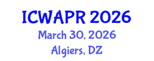 International Conference on Wavelet Analysis and Pattern Recognition (ICWAPR) March 30, 2026 - Algiers, Algeria International Conference on Wavelet Analysis and Pattern Recognition (ICWAPR) March 30, 2026 - Algiers, Algeria