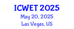 International Conference on Welding Engineering and Technology (ICWET) May 20, 2025 - Las Vegas, United States